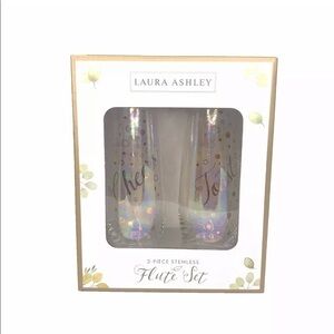 Laura Ashley 2 piece stemless flute set